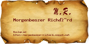 Morgenbeszer Richárd névjegykártya
